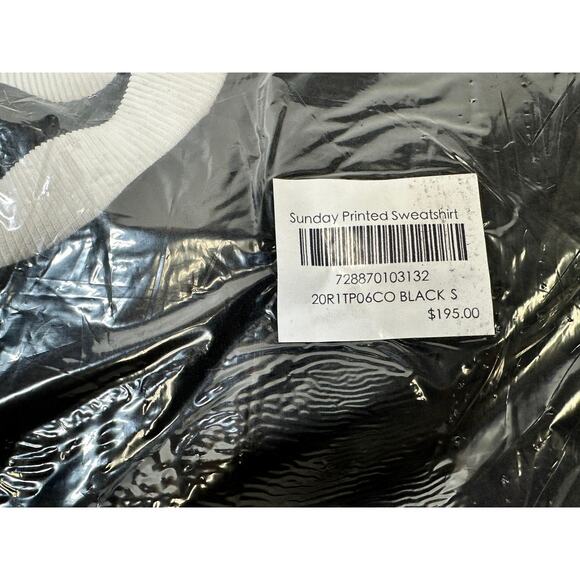 Cynthia Rowley Sunday Scallop Sweatshirt - Black/Blush - Picture 4 of 11